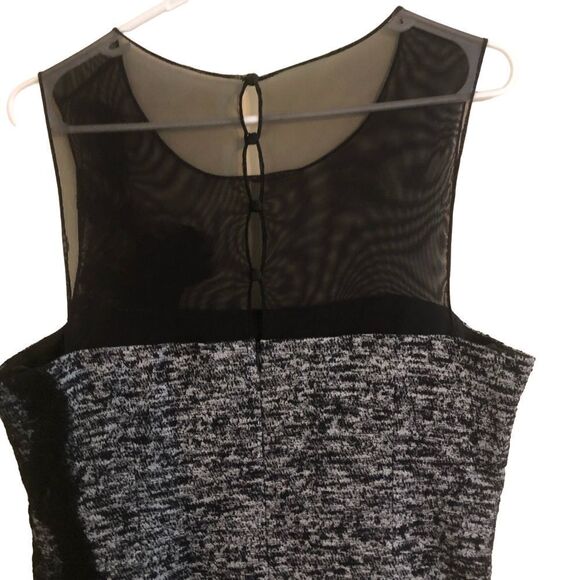 Saks Fifth Avenue Teri Jon by Rickie Freeman Sleeveless Shear Top Cocktail Dress - Picture 5 of 14